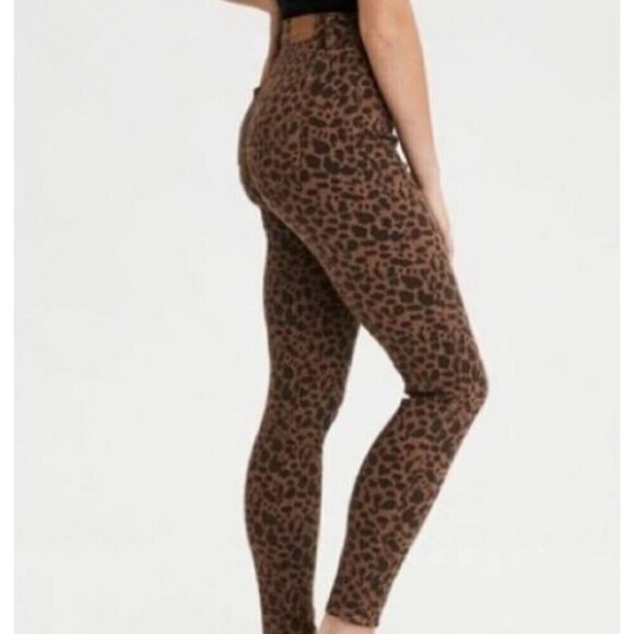 New! American Eagle Leopard Print Curvy Super High Rise Jegging, 2 - Picture 2 of 15